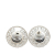 Chanel AB Chanel Gray Platinum Metal Silver Plated Pearl Push Back Earrings France