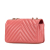 Chanel B Chanel Pink Calf Leather Mini Chevron skin Statement Flap France