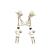 Chanel AB Chanel White Gold Plated Metal Enamel CC Faux Pearl Mademoiselle Drop Earrings Italy