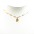 Chanel B Chanel Gold Gold Plated Metal CC Rhinestones Pendant Necklace France