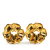 Chanel AB Chanel Gold Gold Plated Metal Camellia Clip On Earrings France