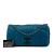 Chanel B Chanel Blue Calf Leather Iridescent skin East West Glint Flap Italy