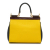 Dolce&Gabbana AB Dolce & Gabbana Yellow Calf Leather Small Tricolor Embossed skin Miss Sicily Satchel Italy