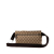 Gucci B Gucci Brown Beige Canvas Fabric GG Double Pocket Belt Bag Italy