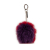 Fendi AB Fendi Red with Purple Fur Natural Material Pom-Pom Bag Charm Italy