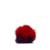 Fendi AB Fendi Red with Purple Fur Natural Material Pom-Pom Bag Charm Italy