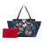 Valentino AB Valentino Blue Denim Fabric Butterfly Embroidered Rockstud Satchel Italy