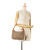 Gucci B Gucci Brown Light Brown Canvas Fabric GG Handbag Italy