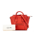 Celine AB Celine Red Calf Leather Nano Luggage Tote Satchel Italy