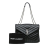 Saint Laurent AB Saint Laurent Black Calf Leather Medium Matelasse LouLou Shoulder Bag Italy