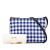 Celine AB Celine Blue Canvas Fabric Small Gingham Trio Crossbody Italy