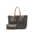 Goyard B Goyard Black with Brown Coated Canvas Fabric Goyardine Saint Louis PM France