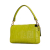 Fendi AB Fendi Green Lime Calf Leather Zucca Embossed Baguette Satchel Italy