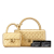 Chanel B Chanel Gold Lambskin Leather Leather Lambskin Parent Child Kelly Set Top Handle Bag France