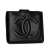 Chanel B Chanel Black Lambskin Leather Leather CC Lambskin Compact Wallet France