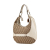 Gucci AB Gucci Brown Beige with White Canvas Fabric GG Amalfi Hobo Bag Italy