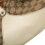 Gucci AB Gucci Brown Beige with White Canvas Fabric GG Amalfi Hobo Bag Italy