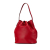 Gucci B Gucci Red Calf Leather Lady Tassel Bucket Bag Italy