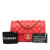 Chanel B Chanel Red Lambskin Leather Leather Mini Rectangular Classic Lambskin Single Flap France