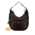 Burberry B Burberry Brown Dark Brown Calf Leather Nova Check Trim Hobo Italy