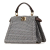 Fendi AB Fendi Gray Wool Fabric Small Peekaboo ISeeU Houndstooth Satchel Italy