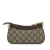 Gucci A Gucci Brown Beige Coated Canvas Fabric Small GG Supreme Ophidia Shoulder Bag Italy