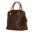 Celine B Celine Brown Coated Canvas Fabric Macadam Dome Satchel Italy