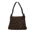 Fendi B Fendi Brown Canvas Fabric Zucca Double Flap Shoulder Bag Italy