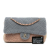 Chanel AB Chanel Gray Fur Natural Material Maxi Bicolor Shearling Single Flap France