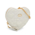 Christian Dior AB Dior White Ivory Calf Leather DiorAmour Caro Heart Pouch with Chain Italy