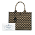 Prada AB Prada Brown Canvas Fabric Large Triangolo Jacquard Symbole Tote Italy