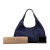 Bottega Veneta AB Bottega Veneta Blue Calf Leather Large Intrecciato Campana Hobo Italy