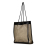 Fendi B Fendi Brown Mesh Fabric Leather-Trimmed Logo Tote Italy