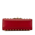 Gucci AB Gucci Red Calf Leather Small Pearl Studded Padlock Crossbody Italy