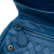 Bottega Veneta B Bottega Veneta Blue Calf Leather Intrecciato Chain Flap Crossbody Italy