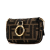 Fendi B Fendi Brown Canvas Fabric Nano Zucca Baguette Charm Crossbody Italy