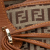 Fendi B Fendi Brown Light Brown Canvas Fabric Zucchino Tote Italy