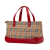 Burberry AB Burberry Brown Beige with Red Canvas Fabric Haymarket Check Handbag United Kingdom