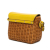 Miu Miu AB Miu Miu Brown Light Brown with Yellow Rattan Natural Material Wicker Crossbody Italy