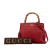 Gucci AB Gucci Red Calf Leather Small skin Bamboo Shopper Satchel Italy