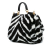 Dolce&Gabbana AB Dolce & Gabbana Black Fur Natural Material Medium Faux Zebra Print Miss Sicily Satchel Italy