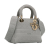 Christian Dior AB Dior Gray Light Gray Canvas Fabric Medium Cannage Lady D-Lite Italy