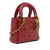 Christian Dior B Dior Red Lambskin Leather Leather Mini Lambskin Cannage Studded Supple Lady Dior Italy