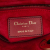 Christian Dior B Dior Red Lambskin Leather Leather Mini Lambskin Cannage Studded Supple Lady Dior Italy