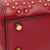 Christian Dior B Dior Red Lambskin Leather Leather Mini Lambskin Cannage Studded Supple Lady Dior Italy