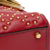 Christian Dior B Dior Red Lambskin Leather Leather Mini Lambskin Cannage Studded Supple Lady Dior Italy