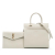 Saint Laurent AB Saint Laurent White Calf Leather Small Monogram Uptown Satchel Italy