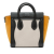 Celine B Celine White Calf Leather Nano Tricolor Luggage Tote Italy