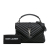 Saint Laurent Black Sheepskin Leather Leather Medium Quilted Chevron Sheepskin College Satchel Italy