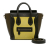 Celine Yellow Nano Tricolor Nubuck and Calfskin Luggage Tote Italy